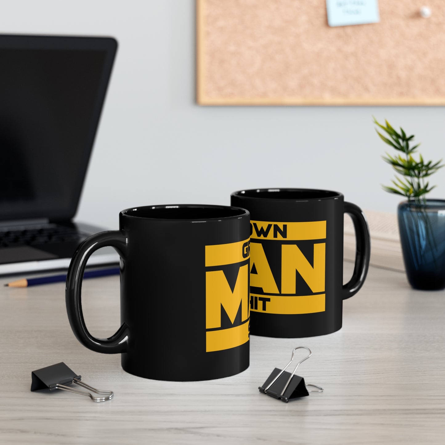 Grown Man Sh*t 11oz Black Mug