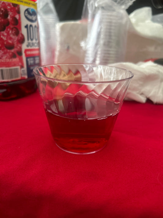 Cranberry juice cup